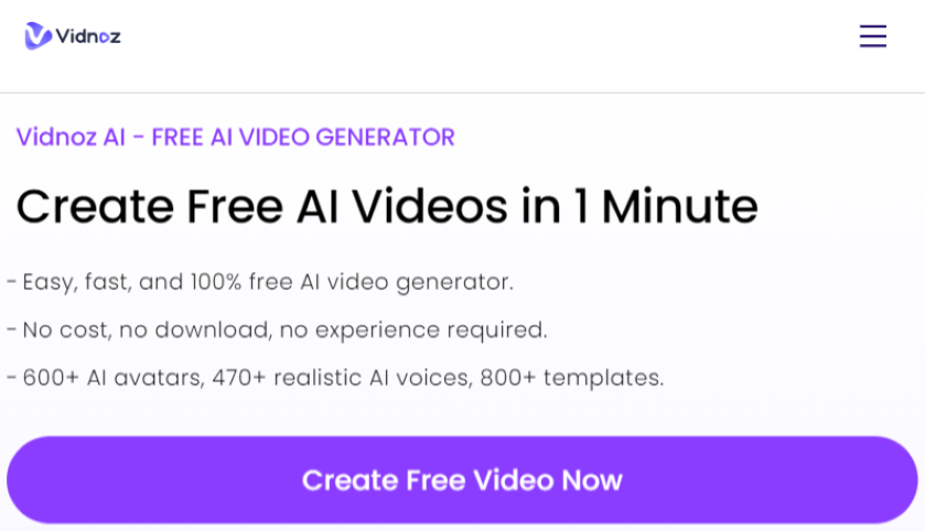 ai animation generator-Vidnoz