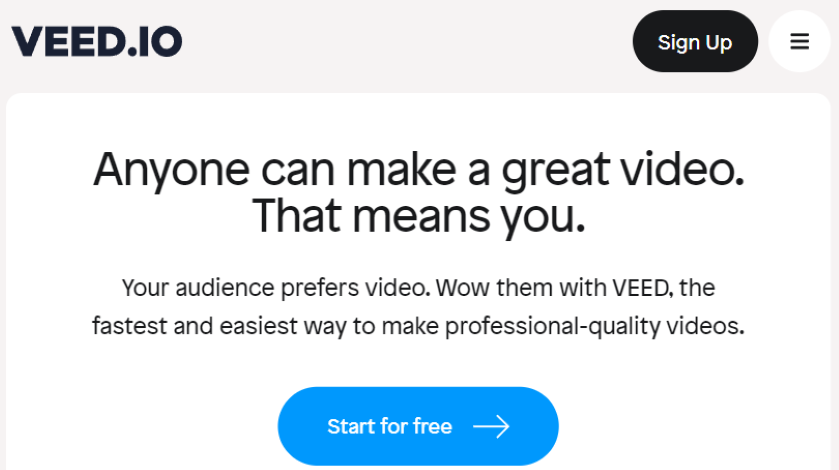 ai video maker-Veedio